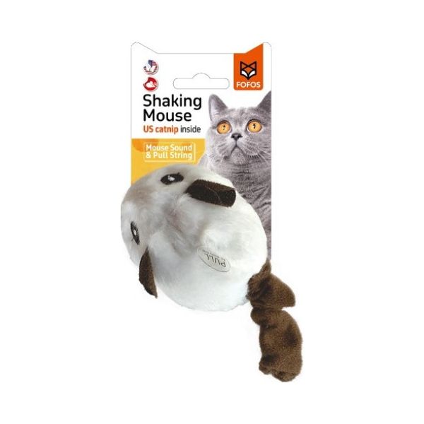 פופוס Fofos עכבר רוטט עם צפצוף - לבן