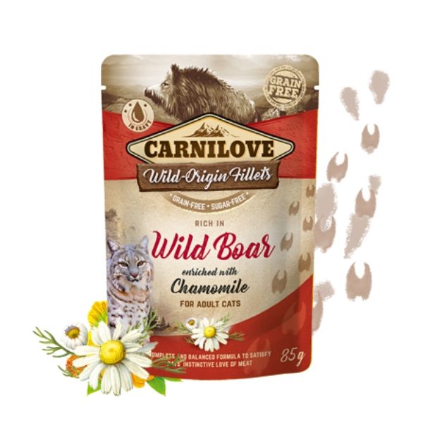 קרנילאב פאוץ' לחתולים עם חזיר בר - 85 גרם