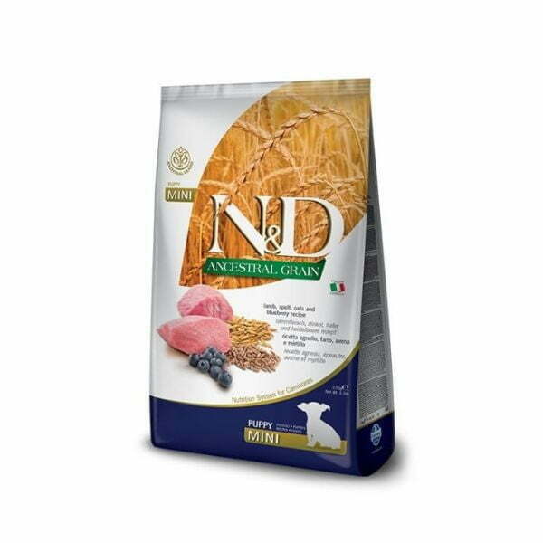 ND נטורל אנד דלישס גורים גזע קטן כבש דגנים קדמונים ואוכמניות - 2.5 ק"ג