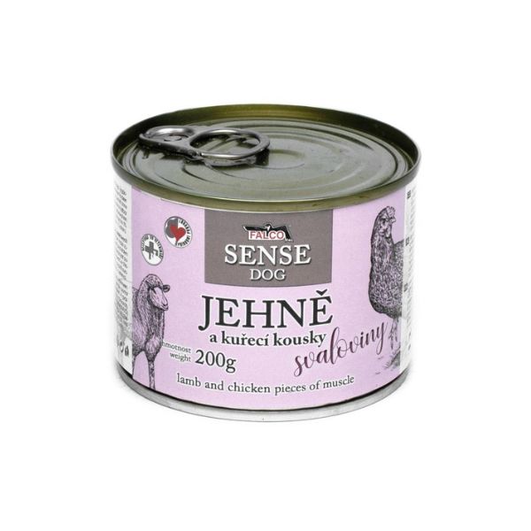 Falco Sense dog מזון רטוב בשימורים כבש ושריר עוף - 200 גרם