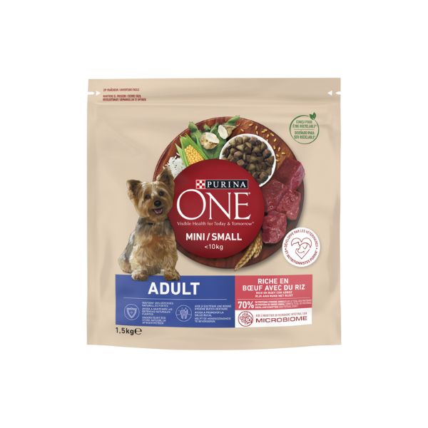פורינה ONE וואן לכלבים מגזע קטן עשיר בקר - 1.5 ק"ג