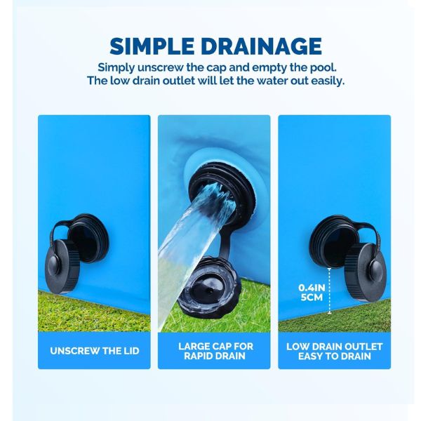 Pawise בריכה קשיחה לכלבים בינונית - 120 ס"מ