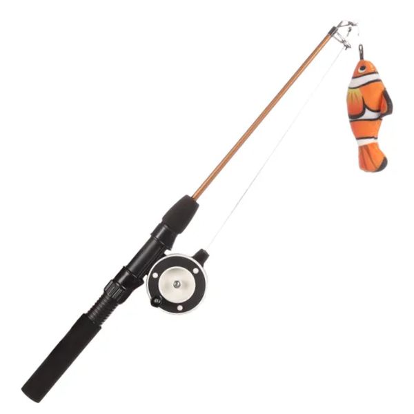 חכה מתארכת לחתול עם פתיון דג FLAMINGO