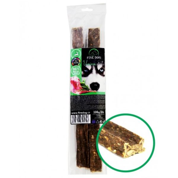 Fine Dog פיין דוג חטיף לכלבים מקלות צבי - 100 גרם