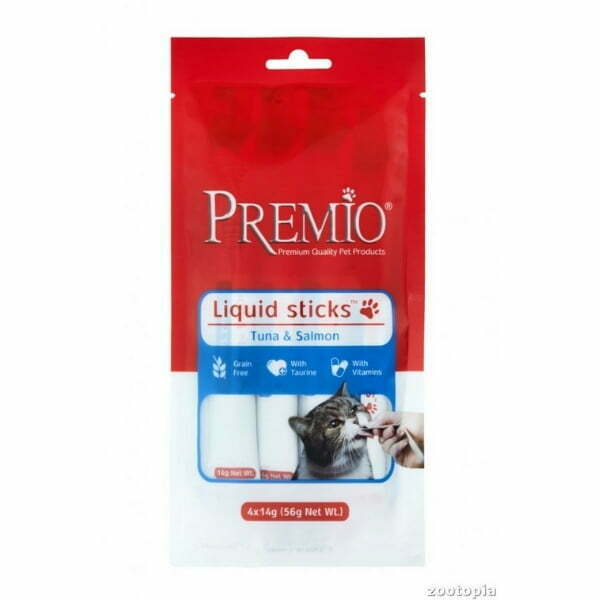 פרמיו חטיף נוזלי לחתולים טונה וסלמון