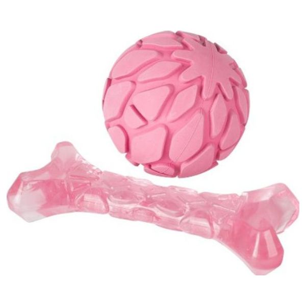 פופוס סט גורים עצם וכדור ורוד FOFOS