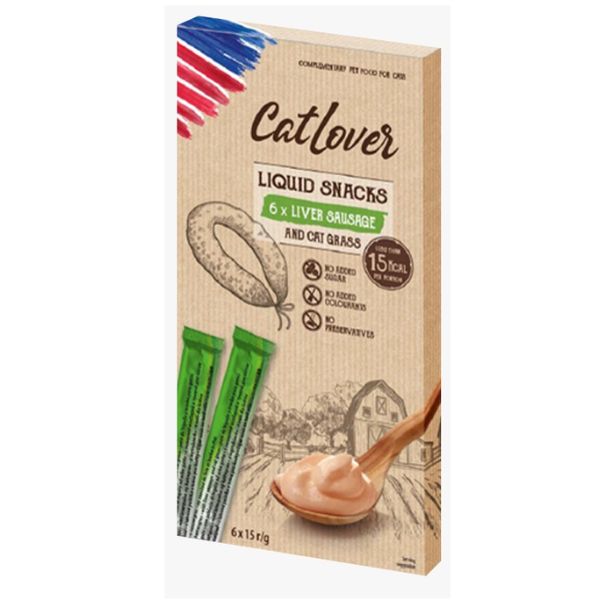 Cat Lover קט לאבר קרם ליקוק לחתולים נקניק כבד וקטניפ  - 90 גרם