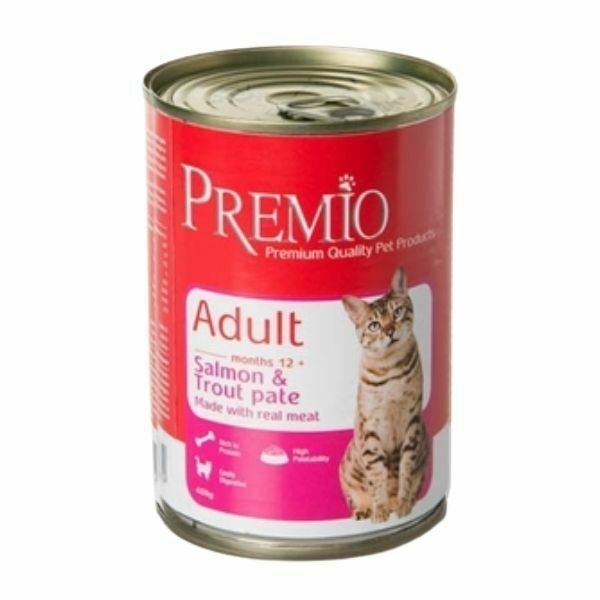 פרמיו סלמון ופורל שימורים פטה לחתולים - 400 גרם