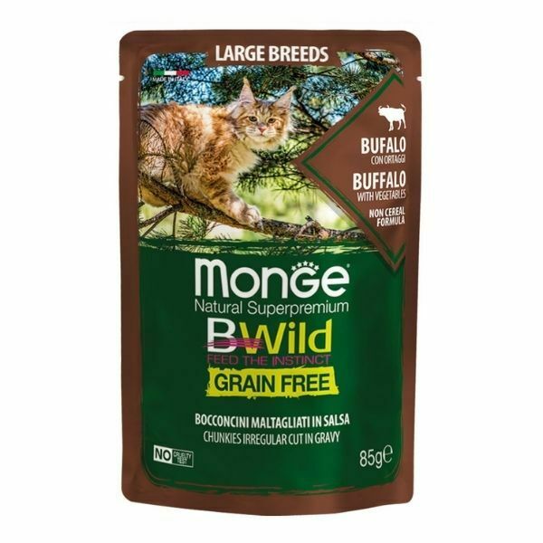 מונג' בי ויילד פאוץ לחתולים באפאלו - 85 גרם