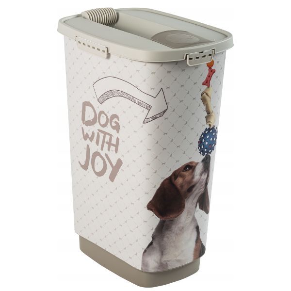 פח אחסון איכותי לאוכל 50 ליטר + כף