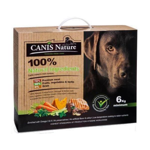 קאניס נייצ'ר עוף- מזון טבעי לכלבים 6 ק"ג