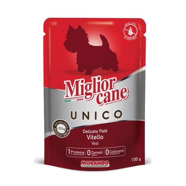 מיגליאור קאנה מחית פטה בפאוץ לכלבים עגל - 100 גרם