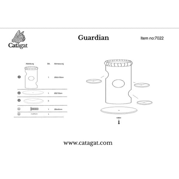 Catagat Guardian מתקן גירוד לחתולים איכותי ויוקרתי - 100 ס"מ
