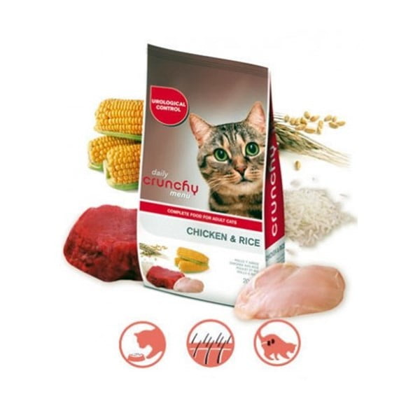 קראנצ'י חתולים עוף מזון בסיסי - 20 ק"ג