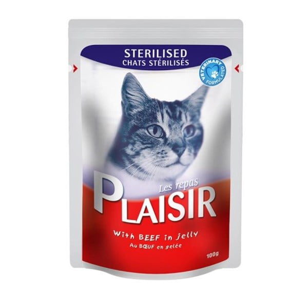 פלסיר פאוץ' לחתולים בקר והודו 100 גרם