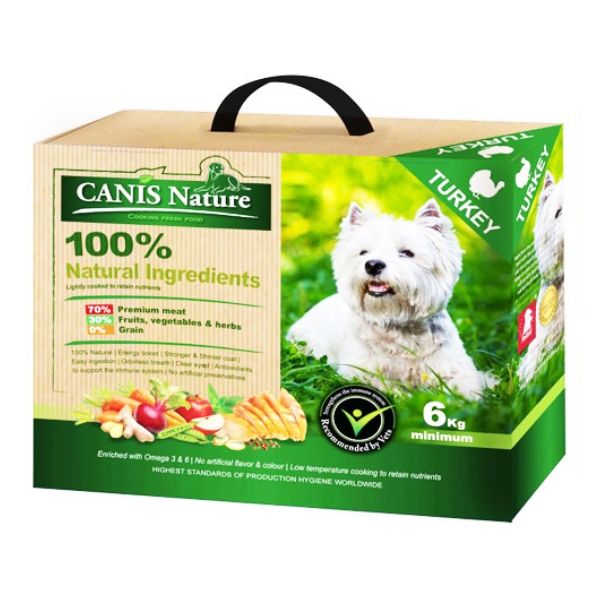 קאניס נייצ'ר הודו - מזון טבעי לכלבים 6 ק"ג