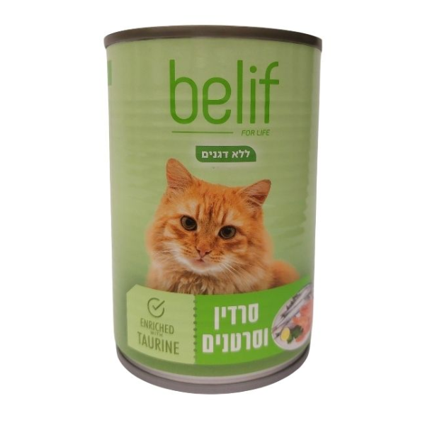 belif בליף מעדן שימורים סרדין וסרטנים – 400 גרם