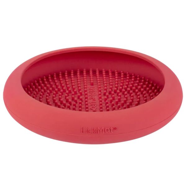 ליקי מט UFO קערת ליקוק והאכלה איטית ורוד