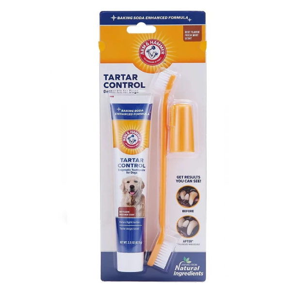 ערכה דנטלית להלבנת שיניי הכלב בטעם בקר - 67 גר'