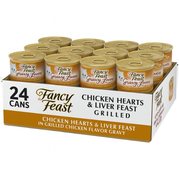 מגש פנסי פיסט עוף לבבות וכבד ברוטב עשיר - 85 גרם * 24 יחידות