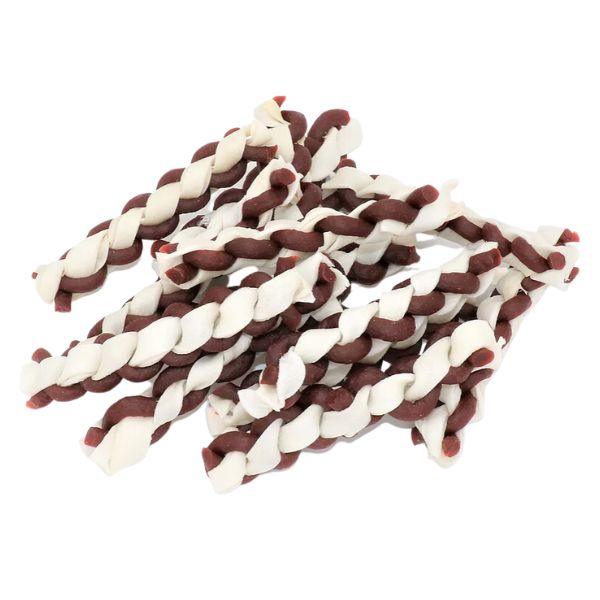 עצם צמה עור טוויסט עם בקר בינוני אריזת חסכון