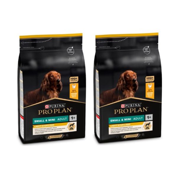 דיל 1+1!! זוג פרו פלאן לייט גזע קטן - 3 ק"ג * 2 יח'