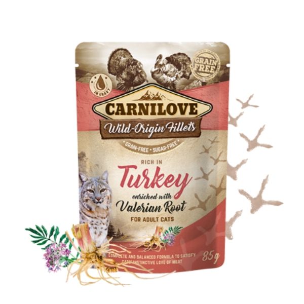 קרנילאב פאוץ' לחתולים עם הודו 85 גרם