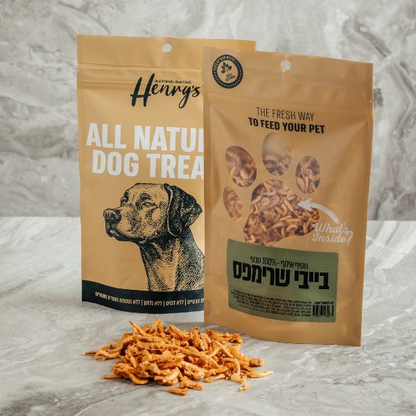 הנריס חטיף בייבי שרימפס מיובש בהקפאה - 30 גרם