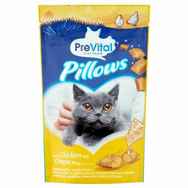 פרה ויטאל חטיף כריות לחתולים עוף וגבינה  - 60 גרם