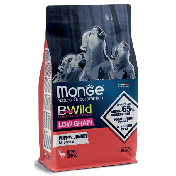 מונג' גורים בי ויילד צבי מופחת דגנים - 12 ק"ג