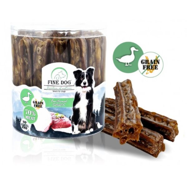 פיין דוג חטיף לכלבים רצועות ברווז אריזת חסכון - 25 יח'