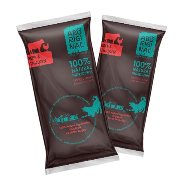 אבוריג'ינל עוף ובקר מזון טבעי לכלבים - 15 ק"ג