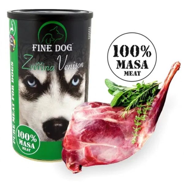 Fine dog מעדן פטה לכלבים צבי - 1200 גרם