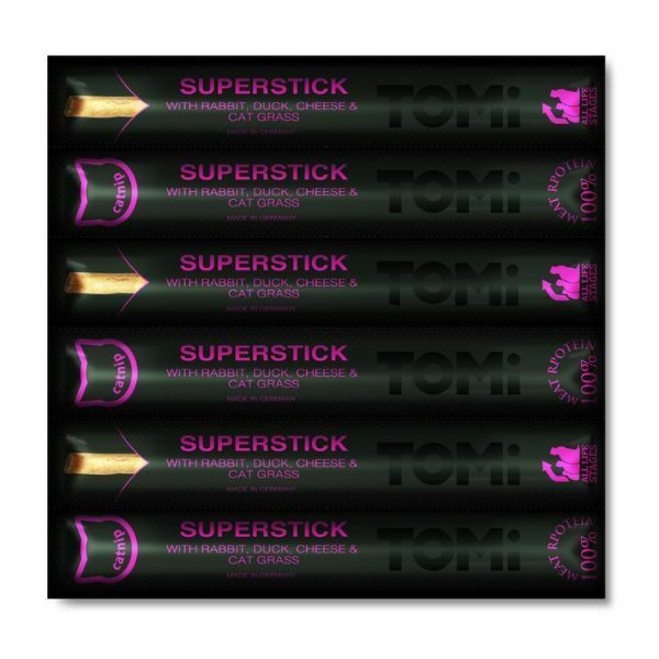 חטיף לחתולים טומי סטיקס 6 יח' - ארנב, ברווז וגבינה