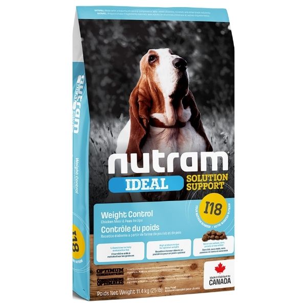 נוטרם I18 מזון לכלבים עוף ודגנים מלאים *לייט* - 11.4 ק"ג