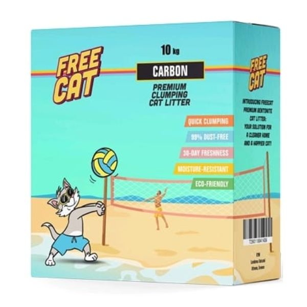 חול Free cat לחתולים מתגבש בתוספת פחם פעיל- 10 ק"ג