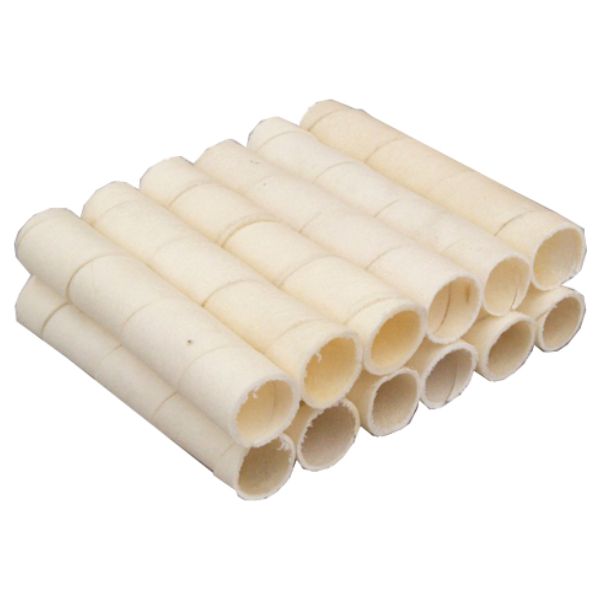 KAZOO גליליות עור באפאלו חלולות בטעם טבעי 12 ס"מ - 21 יח'