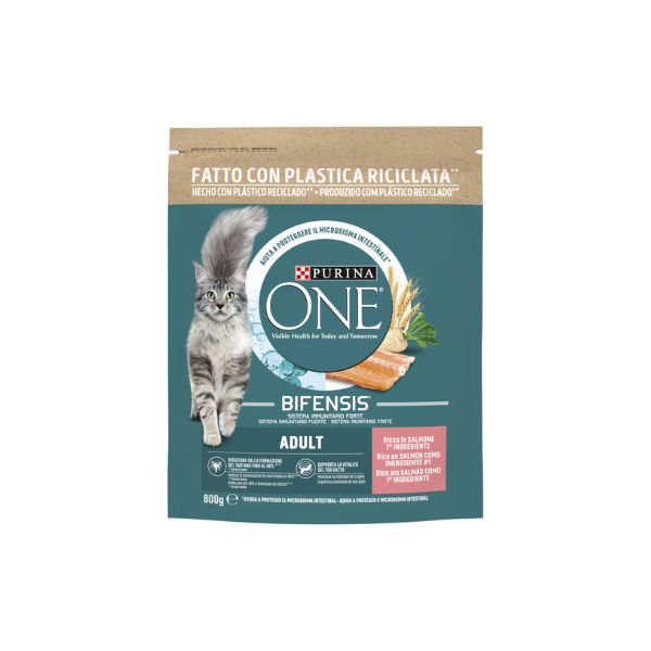 פורינה ONE לחתול בוגר סלמון - 800 גרם