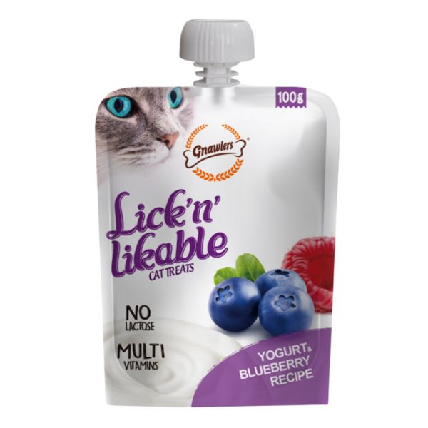 גנולרס מחית קרם ליקוק Lick 'N' Lickable - יוגורט ואוכמניות