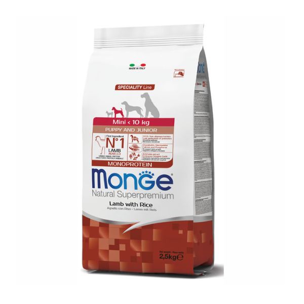 מונג' גורים מיני כבש ואורז - 2.5 ק"ג