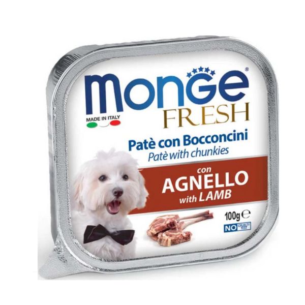 מונג' פרש מעדן פטה לכלבים כבש - 100 גרם