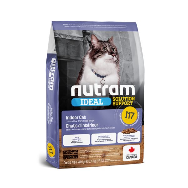 נוטרם I17 מזון חתולים בוגרים אינדור והיירבול - 5.4 ק"ג