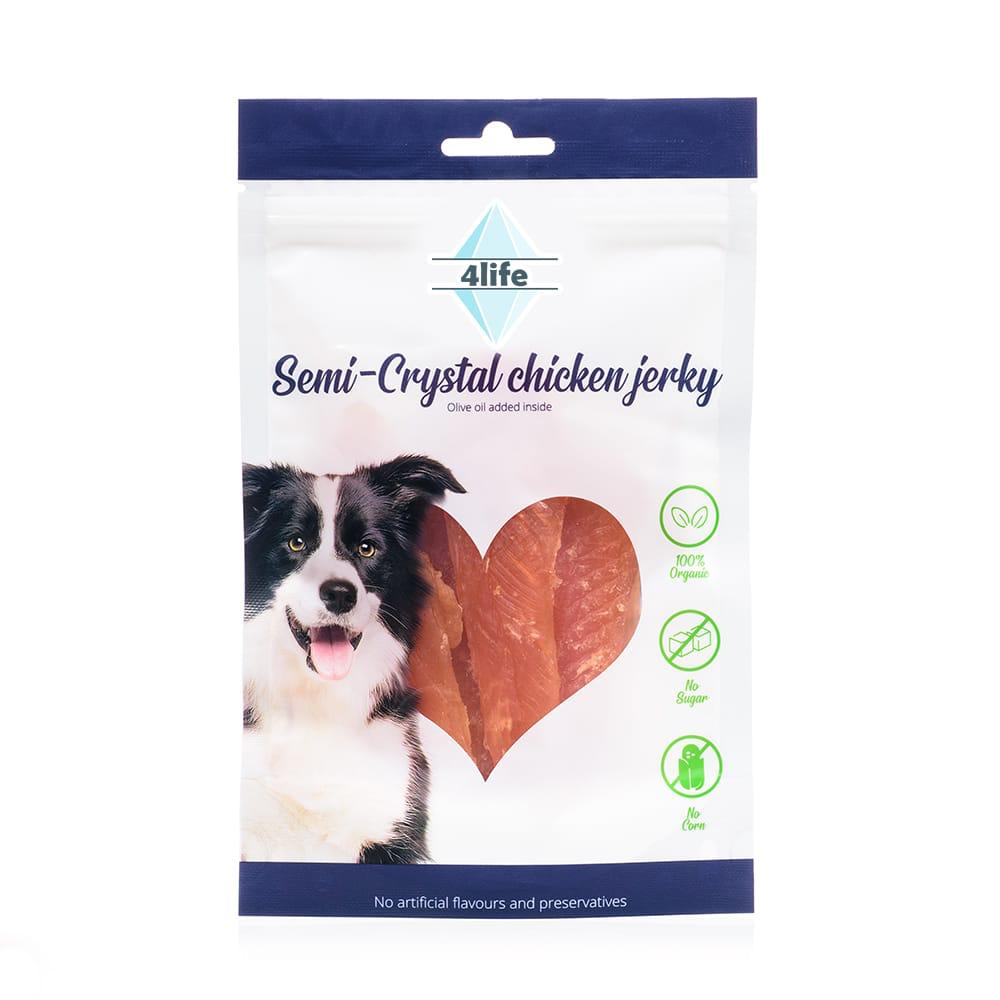 4life חטיף לכלבים נתחי חזה עוף ג'רקי 70 גרם