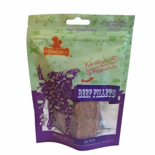 יאלוט חטיף לכלבים רצועות פילה בקר 100 גרם