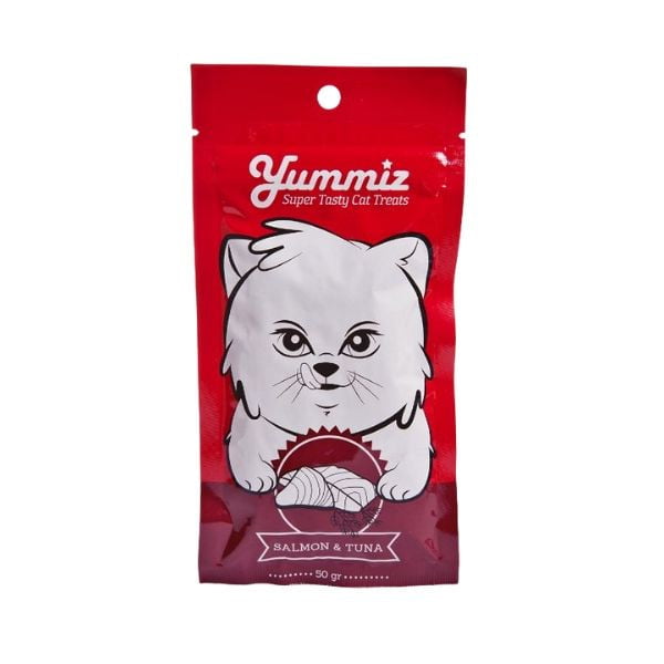 חטיף לחתולים יאמיז סלמון וטונה - 50 גרם