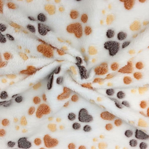 שמיכת פליז 100X70 ס"מ בז' / חום Pawise