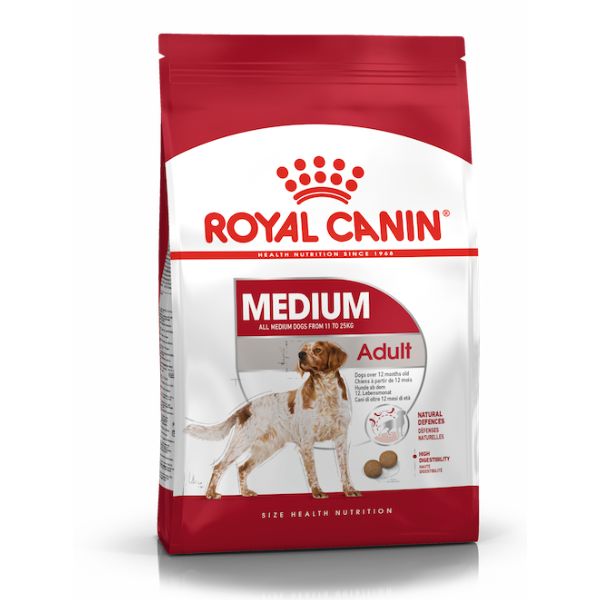 רויאל קנין אדולט מדיום לכלבים בוגרים מגזע בינוני - 15 ק"ג