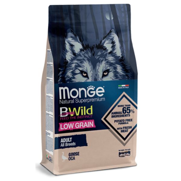 מונג' בי ויילד אווז מופחת דגנים - 12 ק"ג