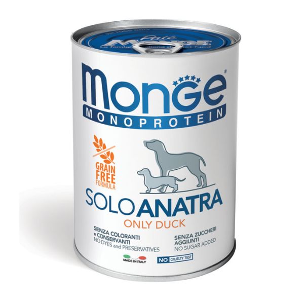 מונג' שימורים לכלבים מונו פרוטאין ברווז - 400 גרם