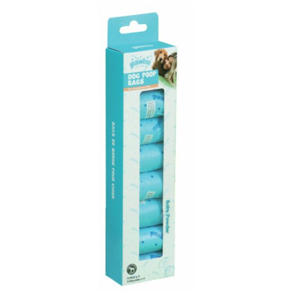 שקי קקי איכותי בגודל קטן בניחוח טלק 8 יח' Pawise